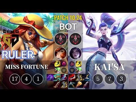 GEN Ruler Miss Fortune vs Kai'Sa Bot - KR Patch 10.24