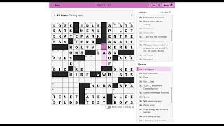 Solving the WaPo Crossword 12/29 in 1:51 (New Monday PR)