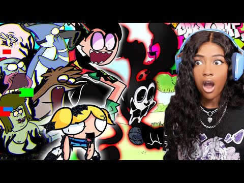 LEARNING WITH PIBBY CORRUPTION VS OSWALD, REGULAR SHOW, BUBBLES, AND ROBIN!! | Friday Night Funkin