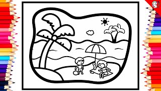 Summer Beach Coloring Pages | Fun & Relaxing Art for Kids & Adults!