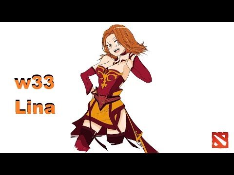 w33 Lina play Dota 2 - w33 играет на Lina