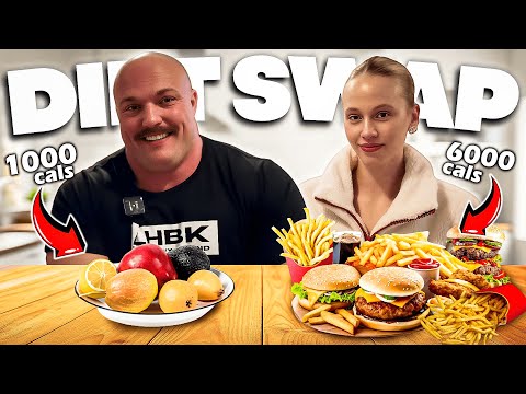 WORLDS STRONGEST MAN swaps DIETS with a 120lbs PAGEANT QUEEN