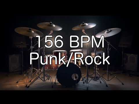Punk/Rock Groove: 156 BPM Drum Beat for Musicians