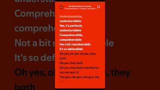 We Both Reached For The Gun - Christine Baranski (Lyrics)