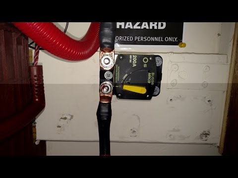 Installed: Blue Sea Systems 200 amp circuit breaker