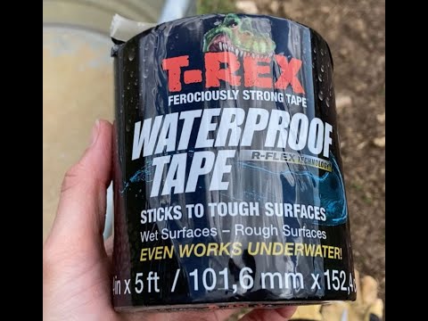 T-REX Waterproof Tape Review Does it work to fix a hole in a Galvanized Stock Tank ? How it works