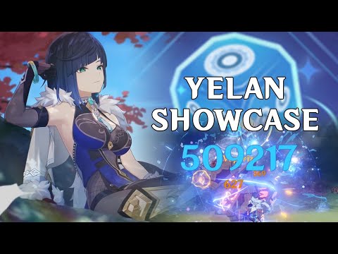 C0 Yelan 500K DMG - 3X Crown Showcase ft. National Team, Yoimiya Team