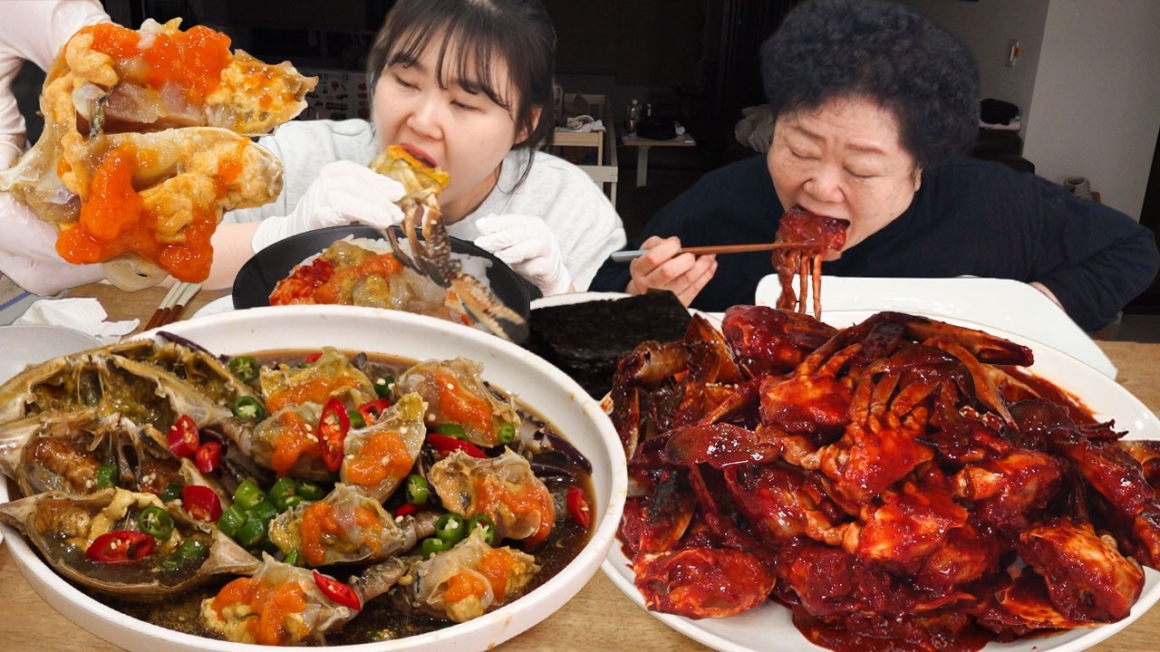 간장게장과 양념게장 둘 다 먹자🦀밥도 비벼먹고 소면도 비벼먹는 야무진 게장 먹방❤️MUKBANG