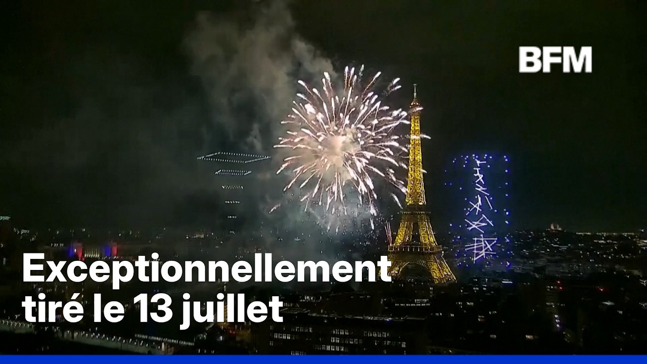 Les images du traditionnel feu d'artifice de Paris pour la fête nationale