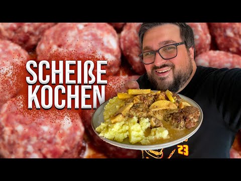 SCHEIßE KOCHEN #004: Bouletten mit Apfel-Speck-Soße