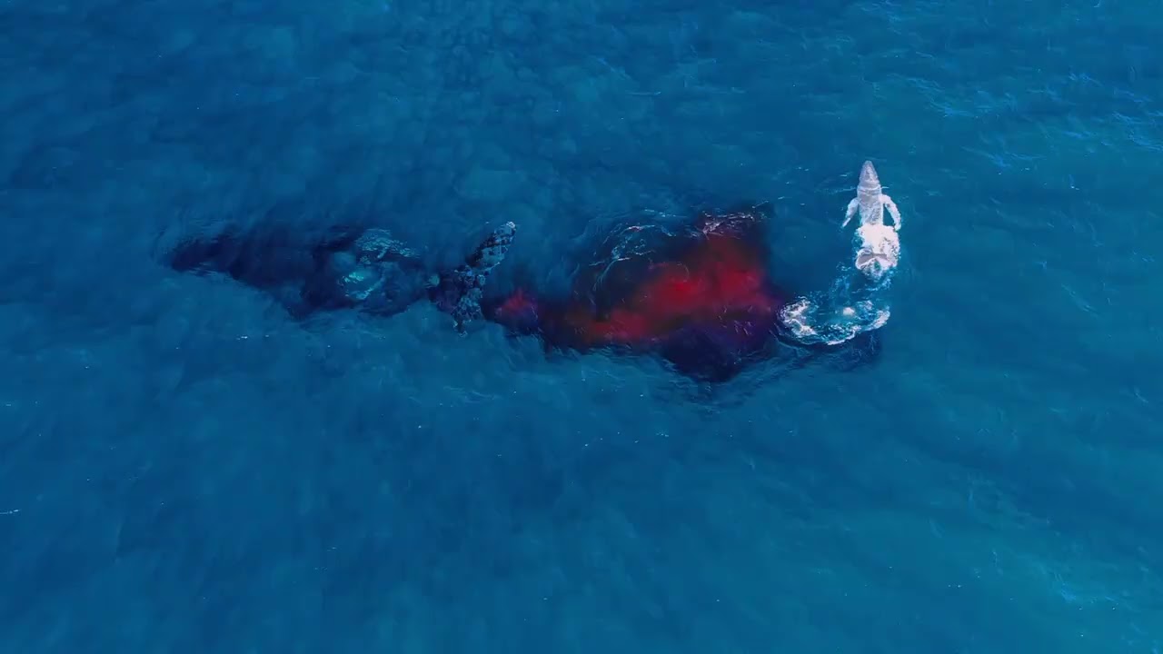 Drone pilot Alexander Forrest captures the incredible moment a humpback whale calf is born. - YouTube