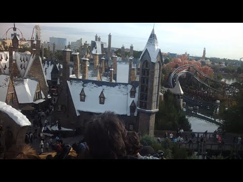 Back row point of view footage of Flight of the Hippogriff