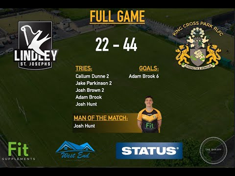 FULL GAME - Lindley St Joe's 22 - 44 King Cross Park - 16th July 2022 - YML Div 1