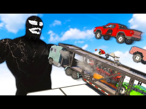 Crashing Cars Into VENOM Was a Bad Idea - Teardown Mods Multiplayer