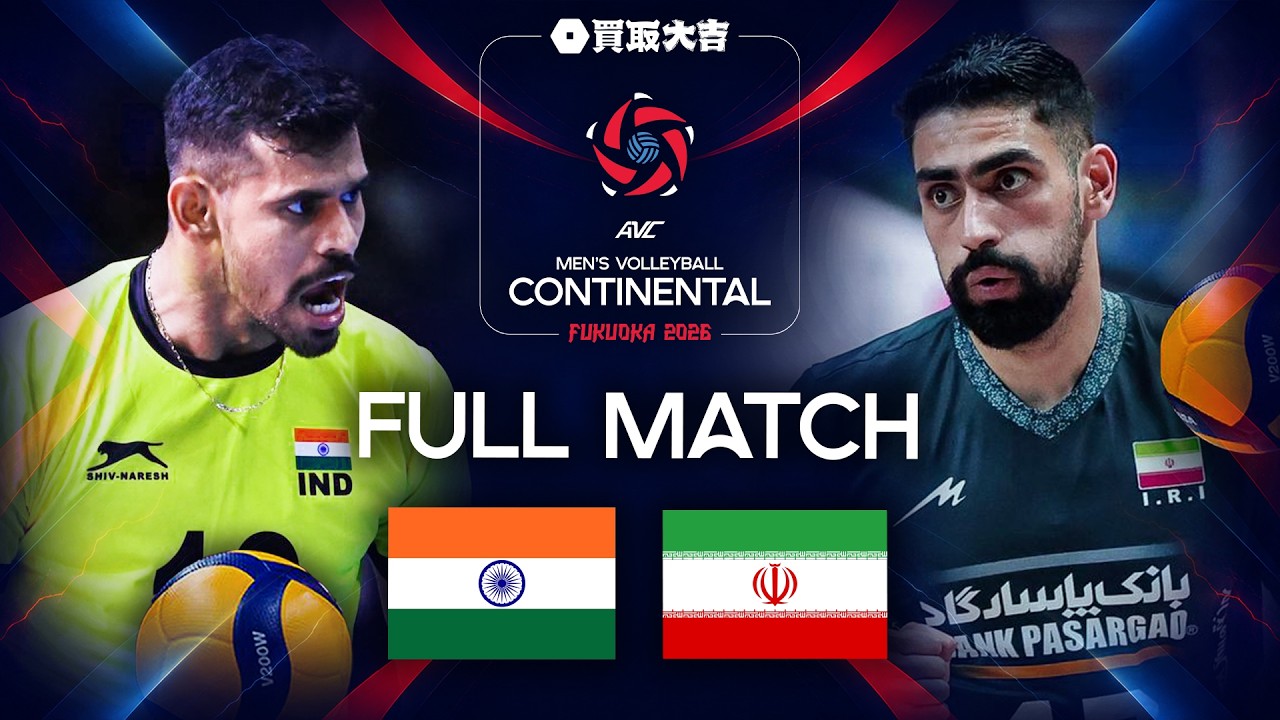 India vs Iran Live Updates, AVC Men's Volleyball Continental Championship 2026