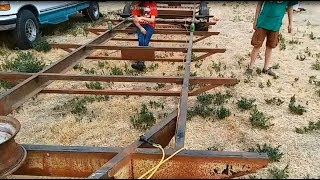 40 foot trailer frame & a build project DIY plan, info below