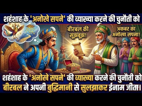 शहंशाह के 'अनोखे सपने' की व्याख्या करने की चुनौती को बीरबल ने अपनी बुद्धिमानी से सुलझाकर ईनाम जीता।