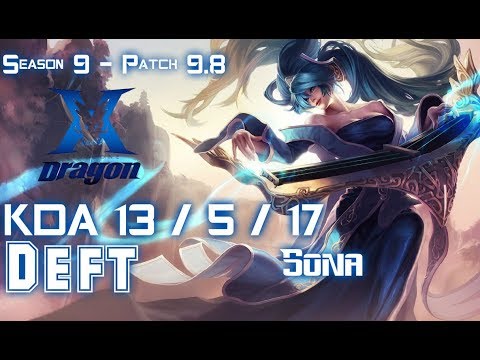 KZ Deft SONA vs EZREAL ADC - Patch 9.8 KR Ranked