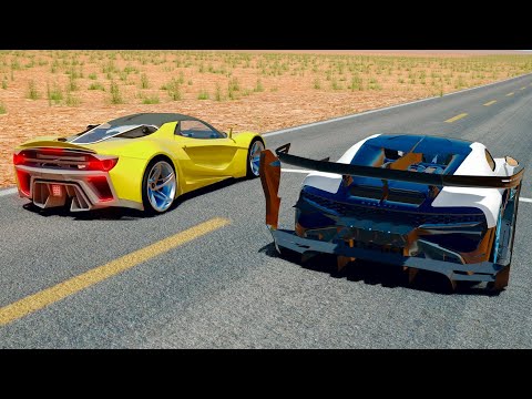 Ferrari Stallone 2022 vs Bugatti Divo GTR Concept - Desert Drag Race