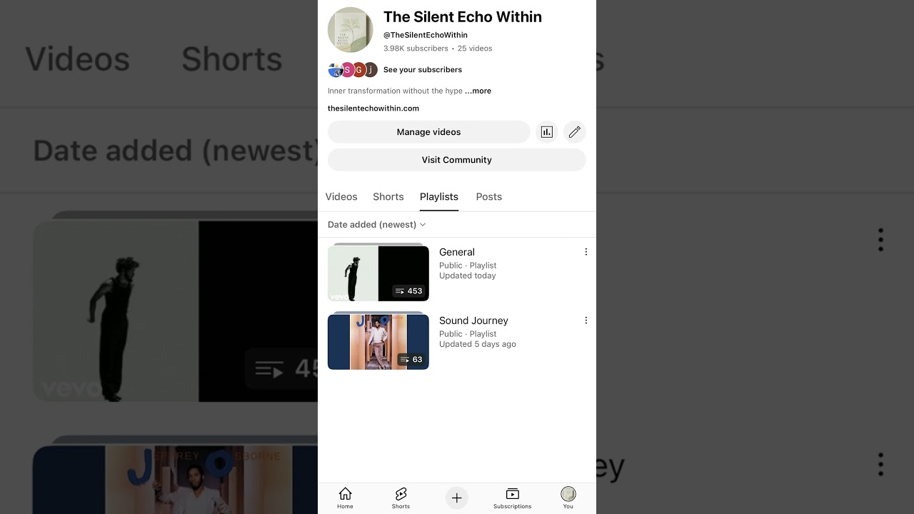 26. Sound Journey Playlist on my YouTube Channel. 17 July 2025.