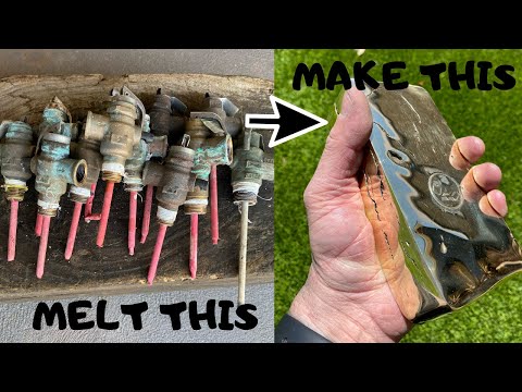 Pressure Relief Perfection - Molten Brass - Trash To Treasure  - Mirrored Bar - ASMR Metal Melting