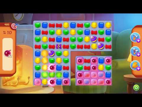 Homescapes level 485 - One Shot - Gameplay