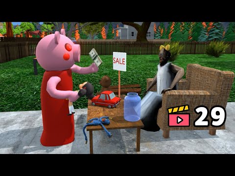 Granny vs Piggy vs Money - funny horror school animation (Compilation #29)