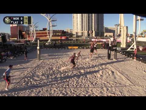 Mol.A/Sørum (NOR) vs. Plavins/Tocs (LAT) FIVB/P1440 Las Vegas Round of 16