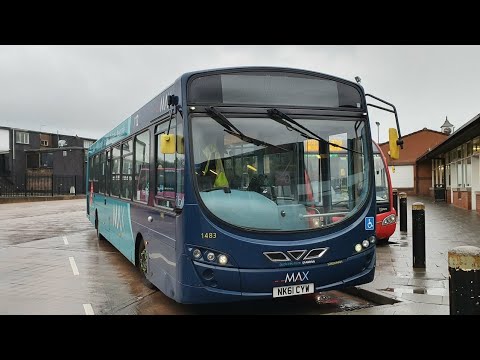 Journey on Route 22 | NK61CYW/1483 - Arriva North East: VDL SB200/Wright Pulsar 2