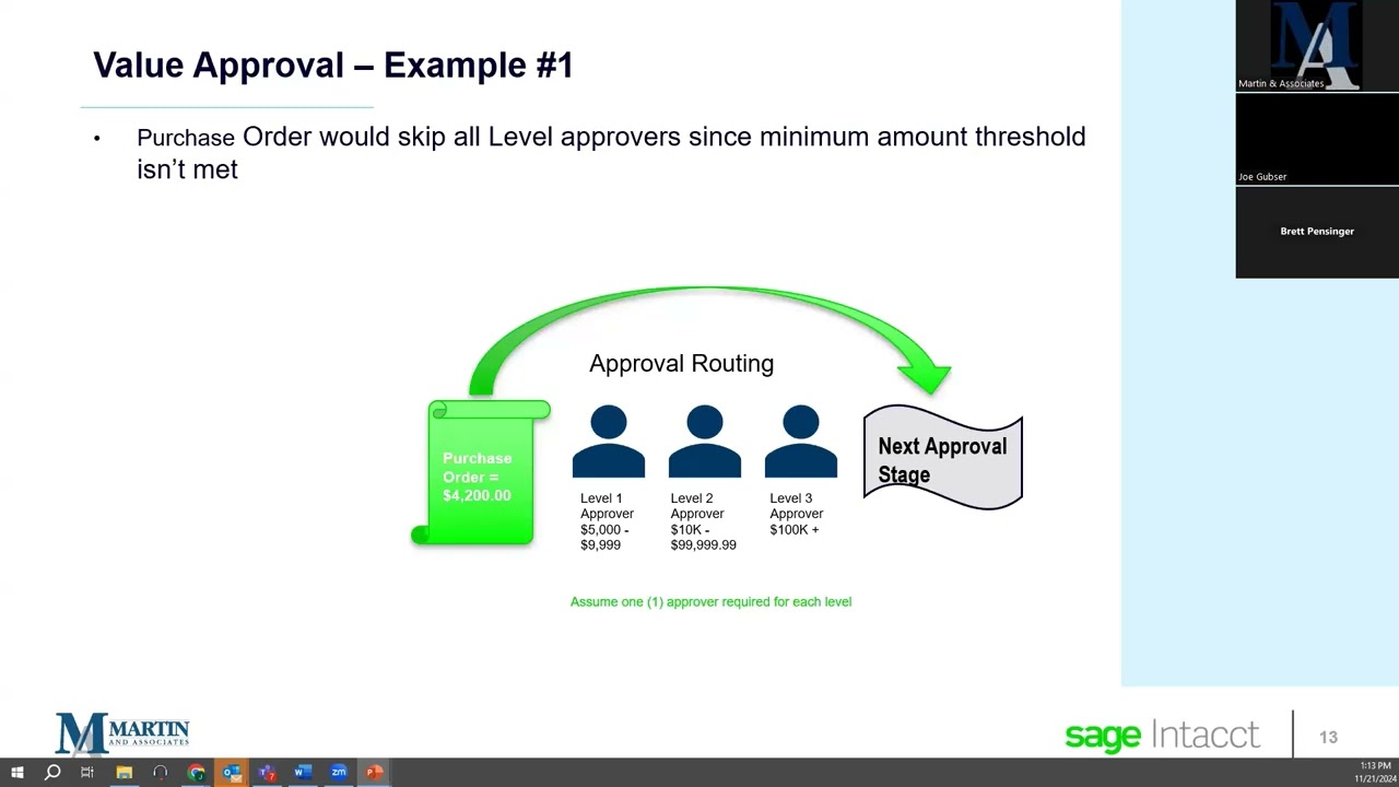 Sage Intacct Approvals Process