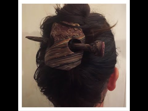 Wood effect Hair Barrrett (polymer clay tutorial)