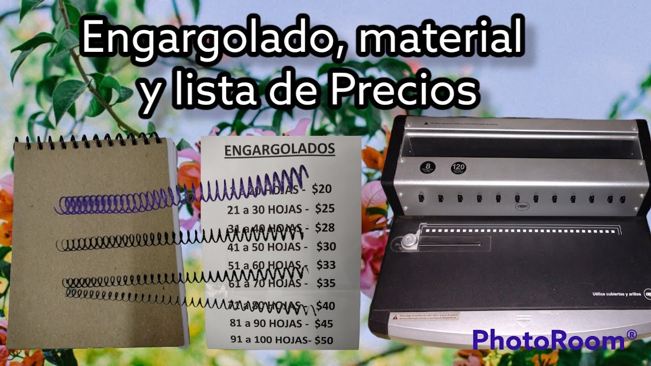 Watch Cómo engargolar o encuadernar , conoce el material y la lista de precios. Now Cómo engargolar o encuadernar , conoce el material y la lista de precios.