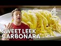 Sweet Leek Carbonara | Jamie's Meat-Free Meals