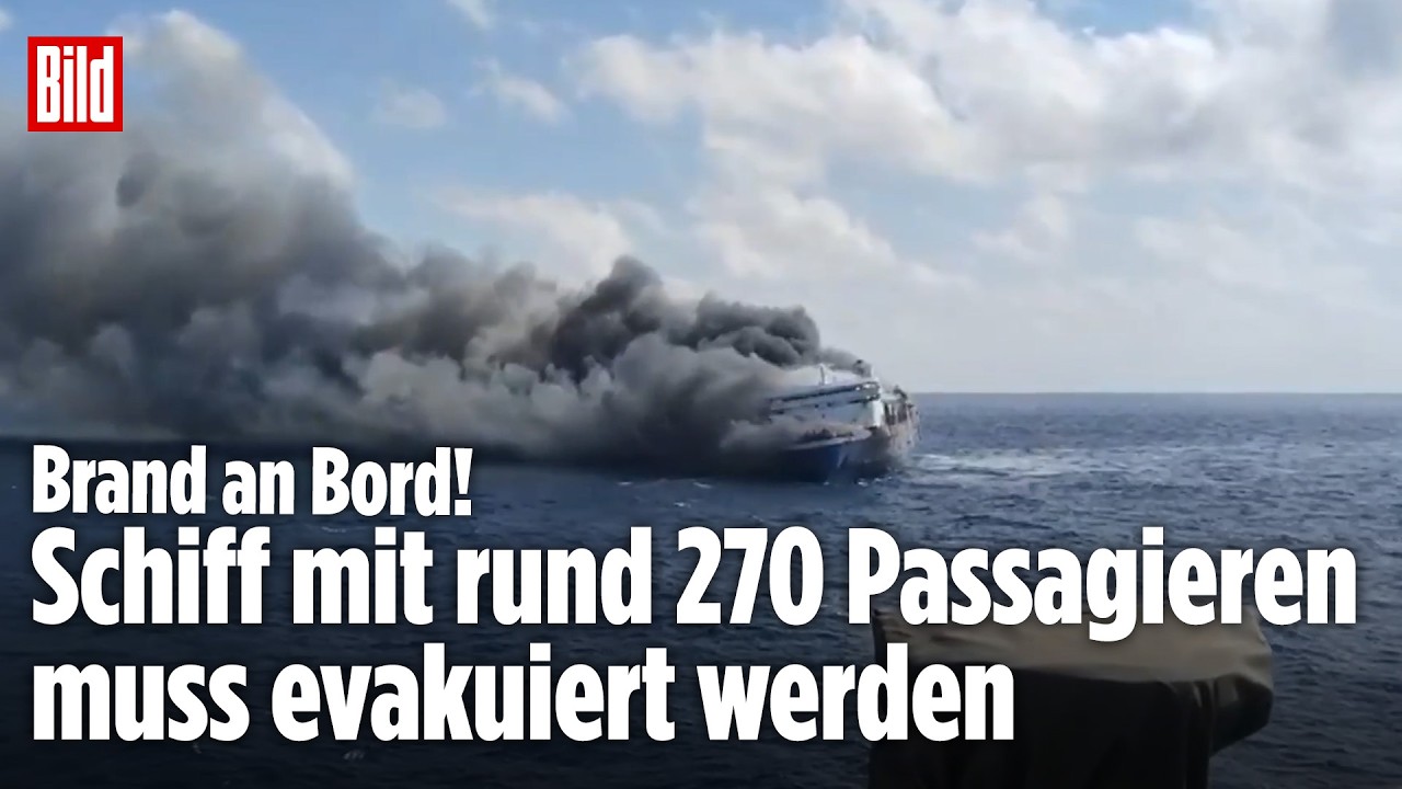 271 Menschen an Bord: Feuer-Drama auf Schiff vor Indonesien