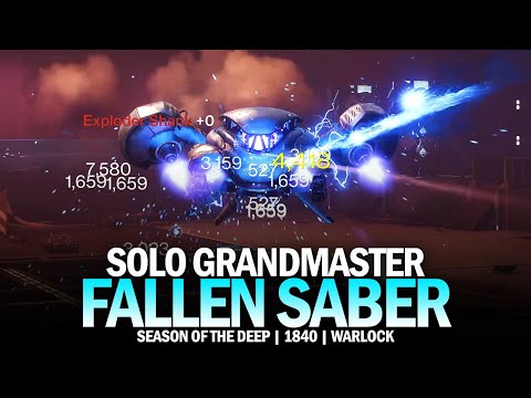 Solo Grandmaster Nightfall - Fallen SABER (Warlock) [Destiny 2 Season of the Deep]