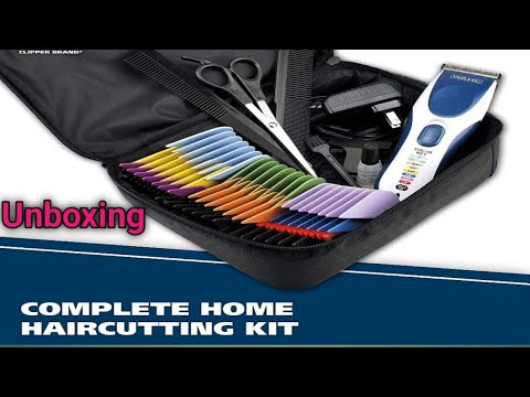 Unboxing wahl complete home hair cutting kit .