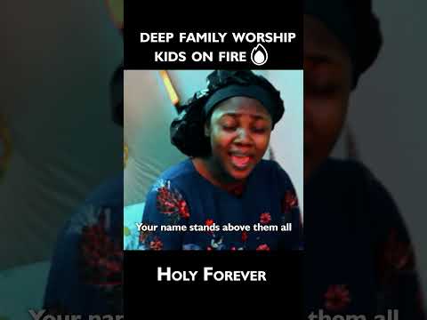 Holy Forever(The angels cry)- Kids sing and pray in tongues during morning worship😭🙌|Obiblo family