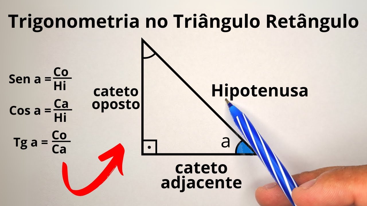 TRIGONOMETRIA NO TRIÂNGULO RETÂNGULO | SENO, COSSENO, TANGENTE