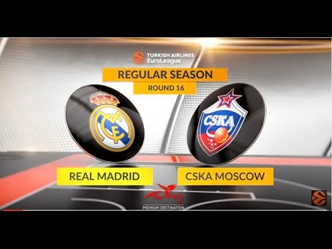 EuroLeague Highlights RS Round 16: Real Madrid 95-85 CSKA Moscow