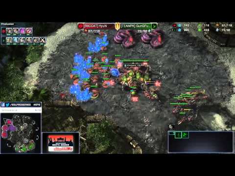 #334 Gungfubanda (P) vs. HyuN (Z) StarCraft II ESL Pro Series Winter Season 2014 Cup #2
