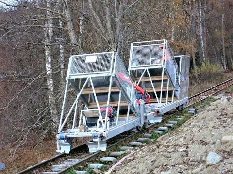 Standseilbahn Condémines - La Péroua Bergfahrt 2020 funiculaire Suisse funicular Switzerland