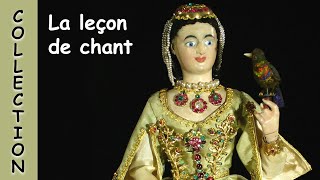 Lutèce Créations présente des automates anciens dont la pendule automate Leçon de chant de Stevenard