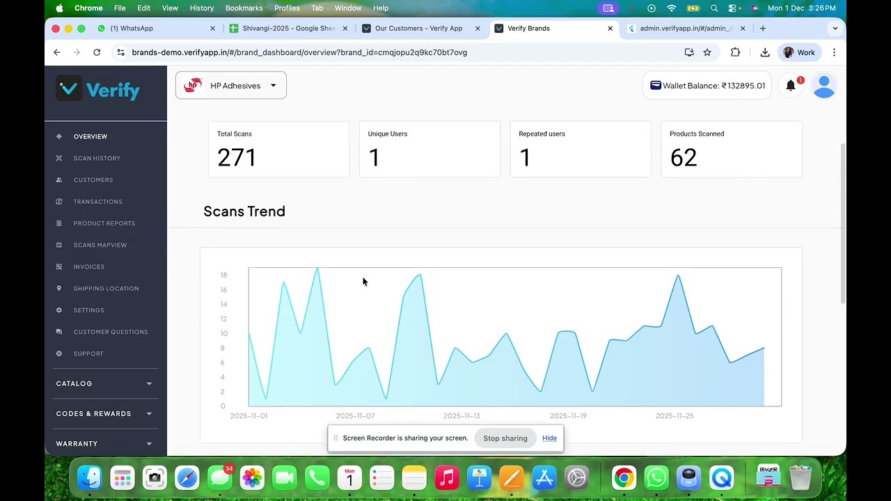 Verify App - Brands Management Dashboard