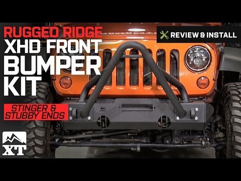 Jeep Wrangler Rugged Ridge XHD Front Bumper w/ Stinger & Stubby Ends (2007-2017 JK) Review & Install