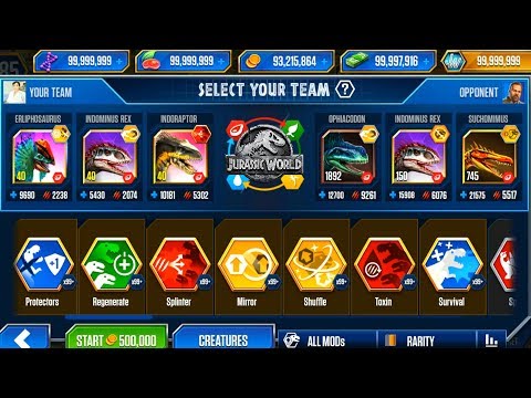 Legendary battle of dinosaur turrets! Super Mods a team is deadly - Jurassic World The Game