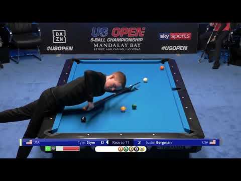 Tyler Styer vs Justin Bergman | 2019 US Open Pool Championship | Round Five
