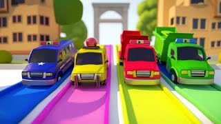 Colors for Children - Learn Colors for Kids with Trucks Street Vehicles Learning Video