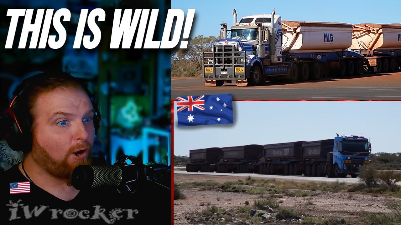 American Reacts to The Busiest Outback Road Train Intersection!