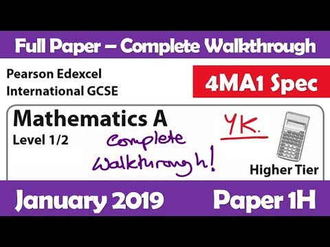 January 2019 Paper 1H | Edexcel IGCSE Maths A | Complete Walkthrough