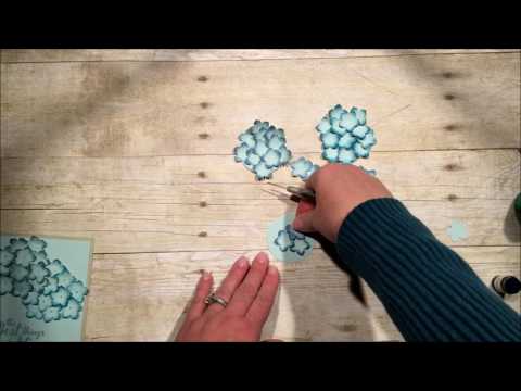 hydrangea Punch art card